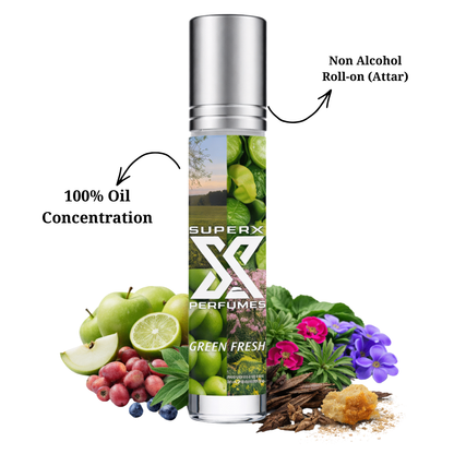 Green Fresh | Inspired by Parf*ms De M*rly Greenley | Roll-on (Attar) With 100% Oil Concentration (Non Alcohol)