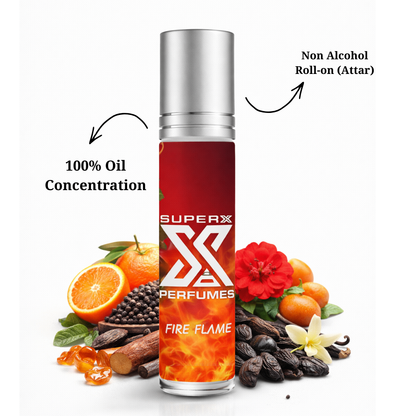Fire Flame | Inspired by Ver*ace Eros Flame | Roll-on (Attar) With 100% Oil Concentration (Non Alcohol)