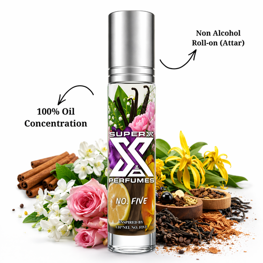 No. Five | Inspired by Cha*el No5 | Roll-on (Attar) With 100% Oil Concentration (Non Alcohol)