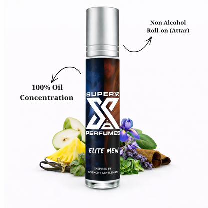 Elite Men | Inspired by Give*chy Gentleman | Roll-on (Attar) With 100% Oil Concentration (Non Alcohol)