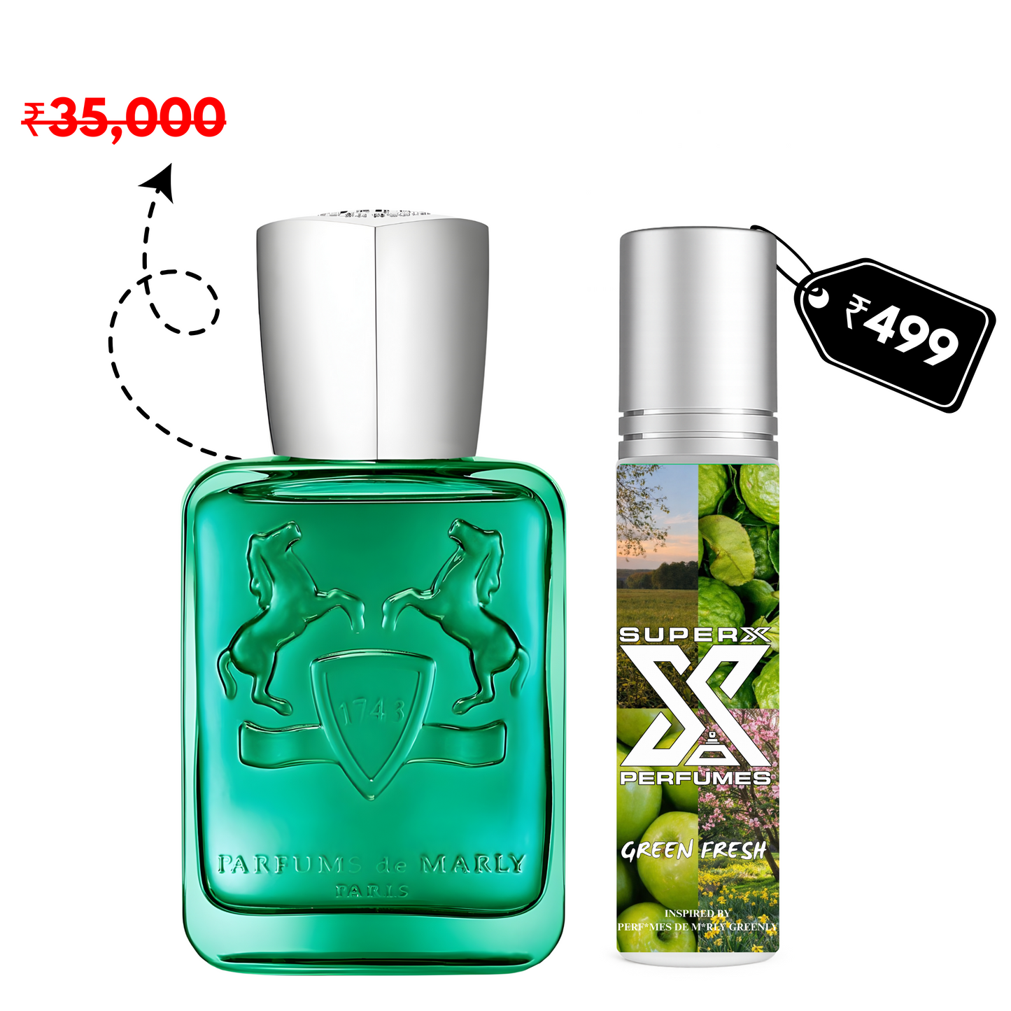 Green Fresh | Inspired by Parf*ms De M*rly Greenley | Roll-on (Attar) With 100% Oil Concentration (Non Alcohol)