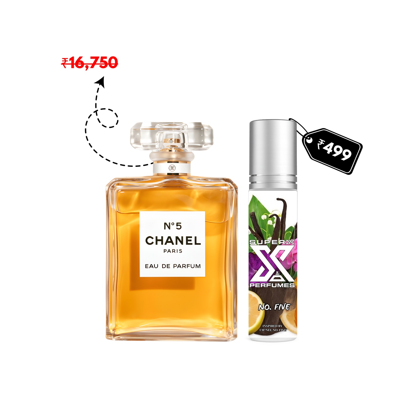 No. Five | Inspired by Cha*el No5 | Roll-on (Attar) With 100% Oil Concentration (Non Alcohol)