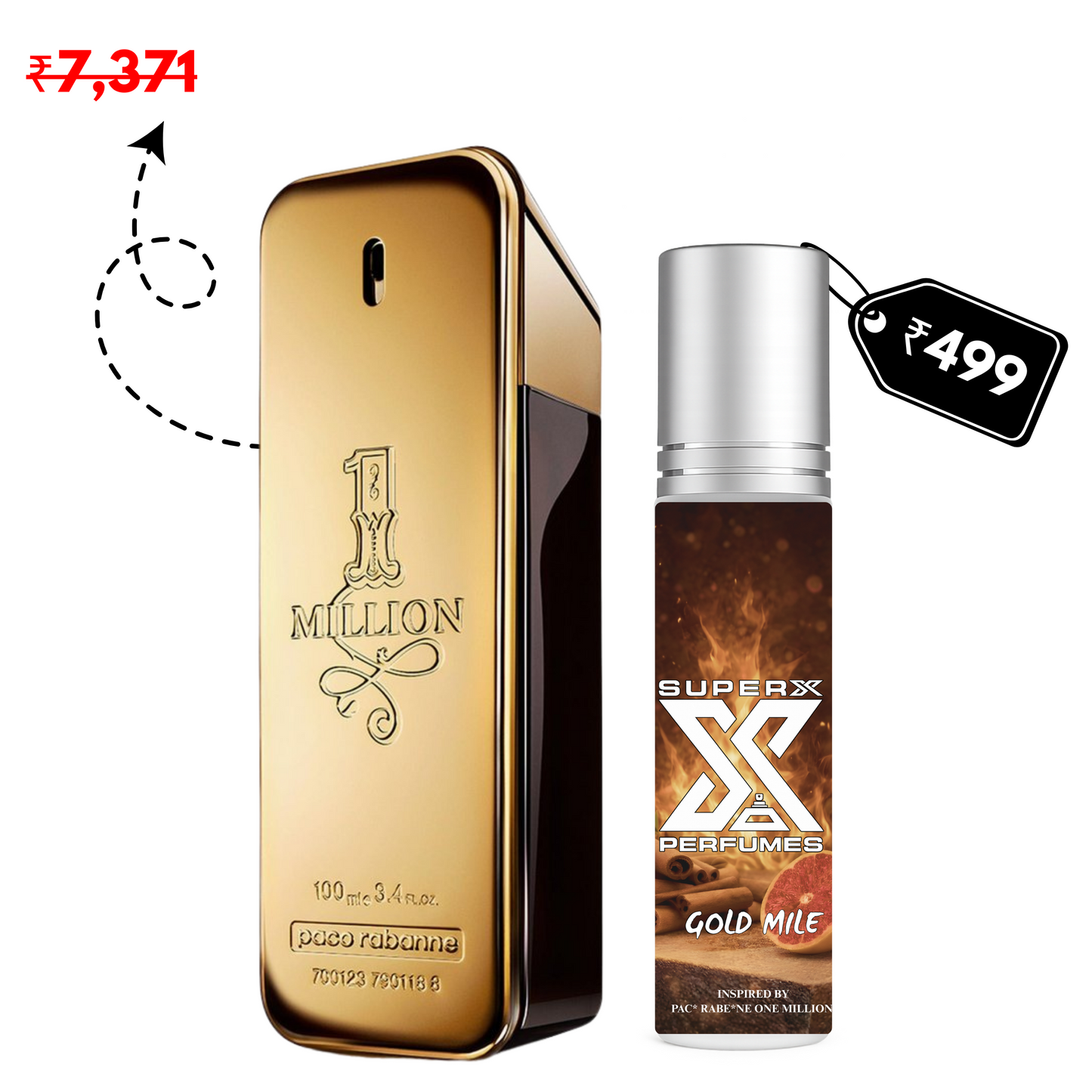 Gold Mile | Inspired by Pa*o Rabe*ne One Million | Roll-on (Attar) With 100% Oil Concentration (Non Alcohol)