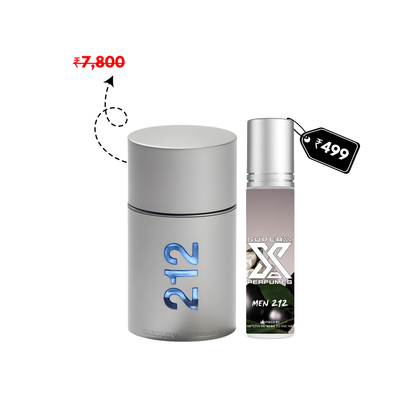 Men 212 | Inspired by Car*lina He*rera 212 NYC Men Perfume | Roll-on (Attar) With 100% Oil Concentration (Non Alcohol)